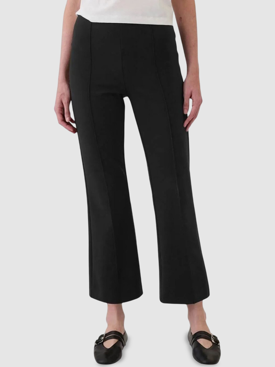 GAP Women High-Rise Slim Fit Boot-Cut Trousers