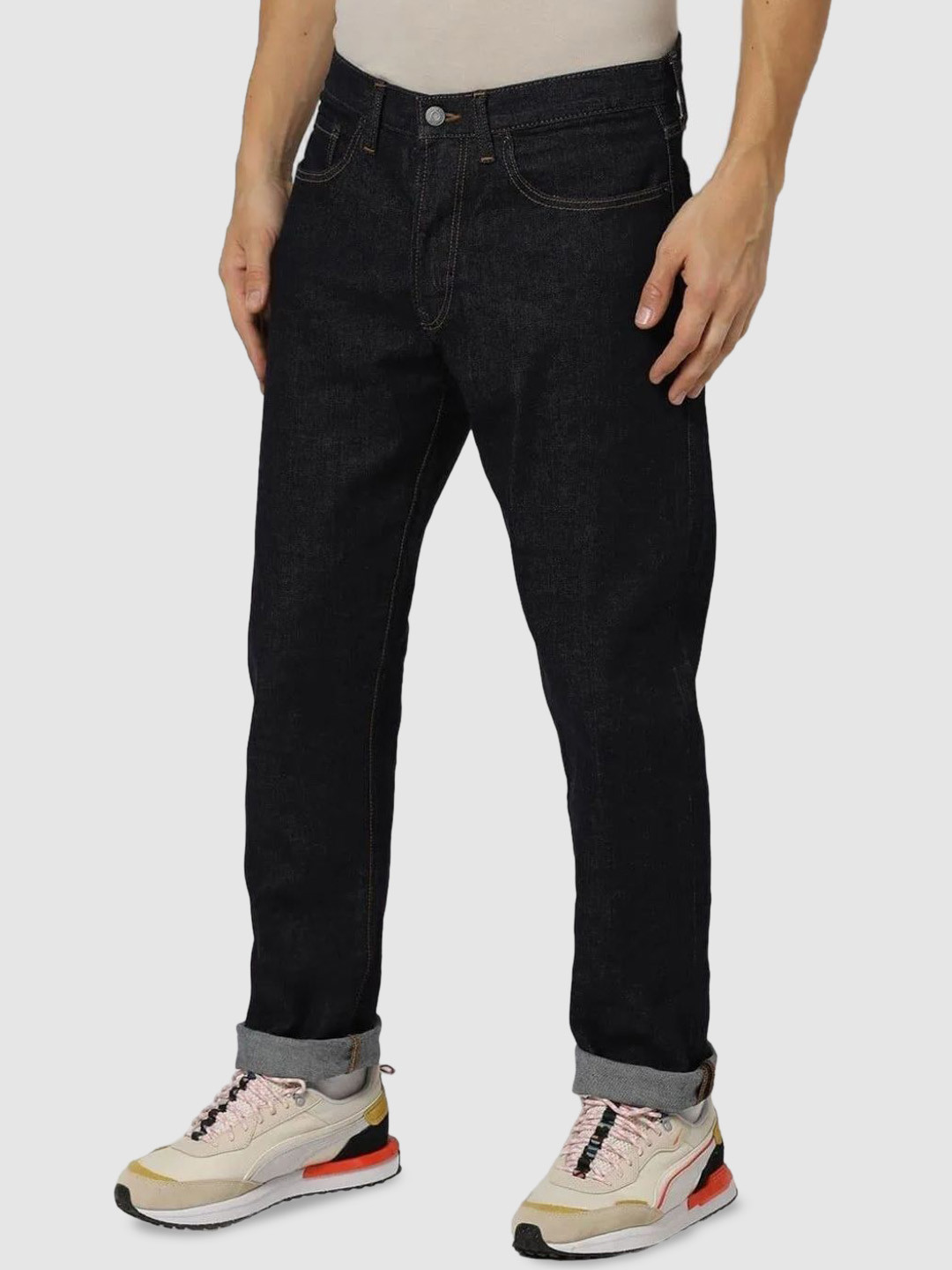 GAP Men Regular Fit Mid-Rise Jeans