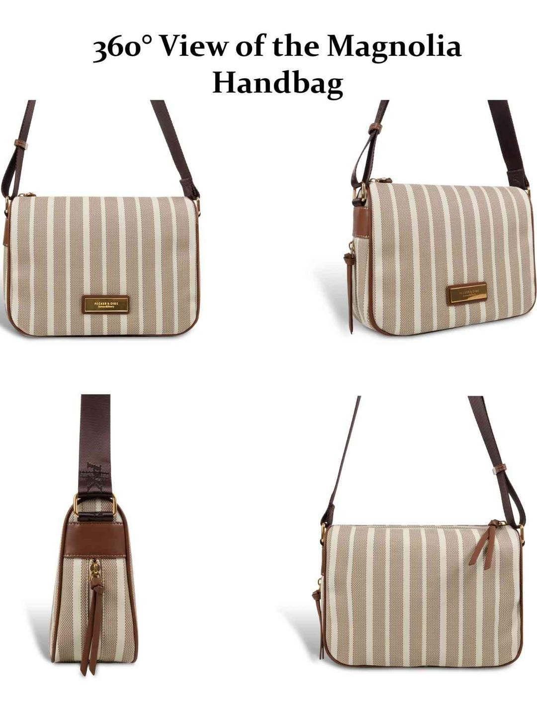 MAGNOLIA Striped Structured Sling Bag