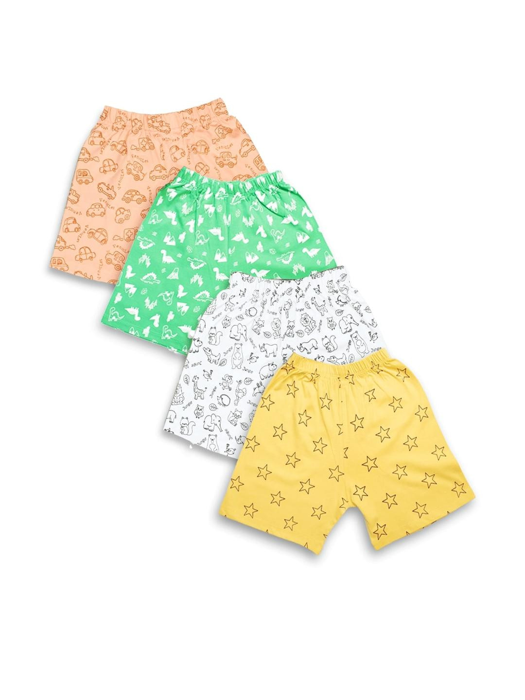 FABROYZ Kids Pak Of 4 Floral Printed Shorts