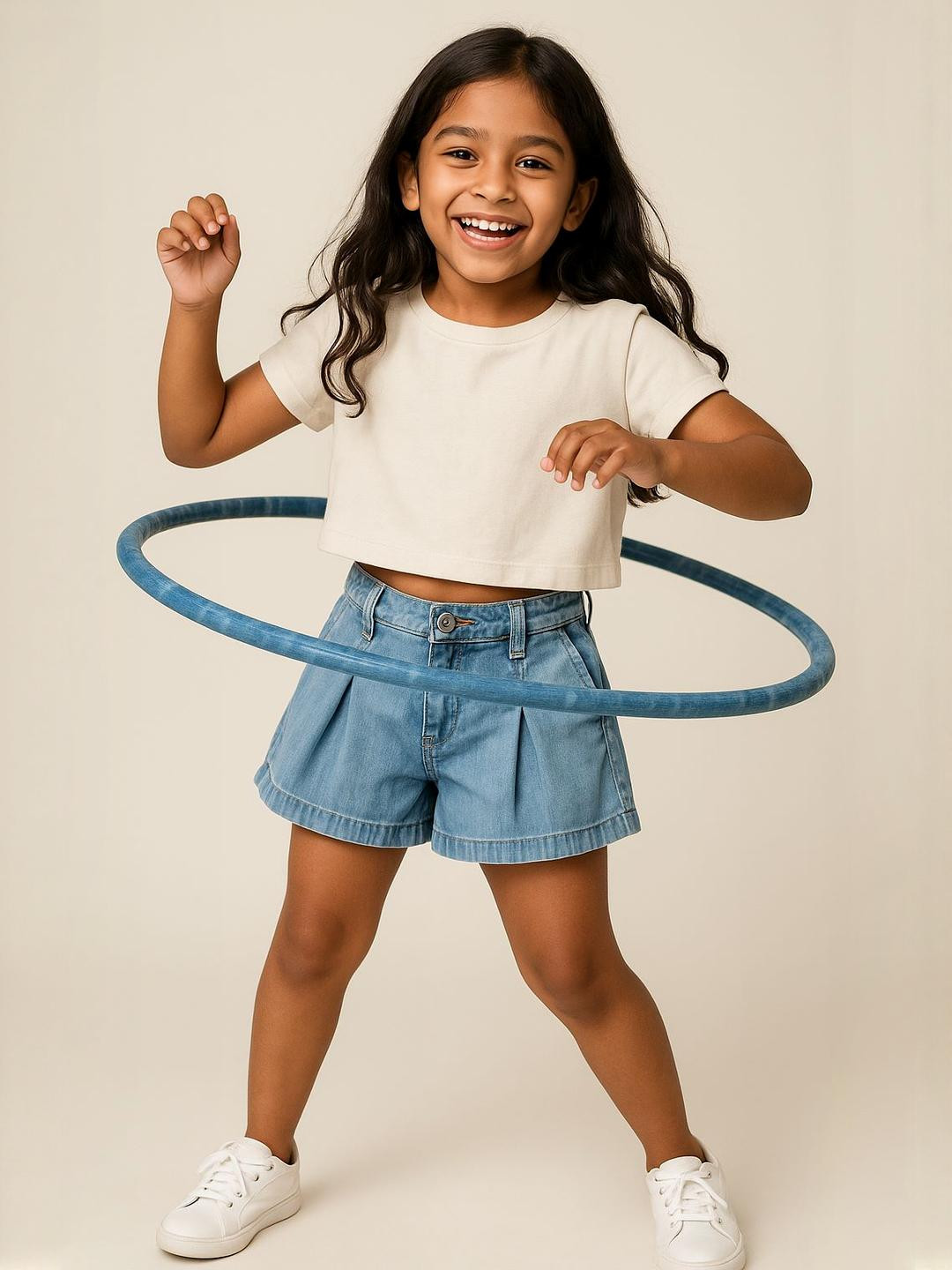 TALES & STORIES Girls Washed Shorts Technology