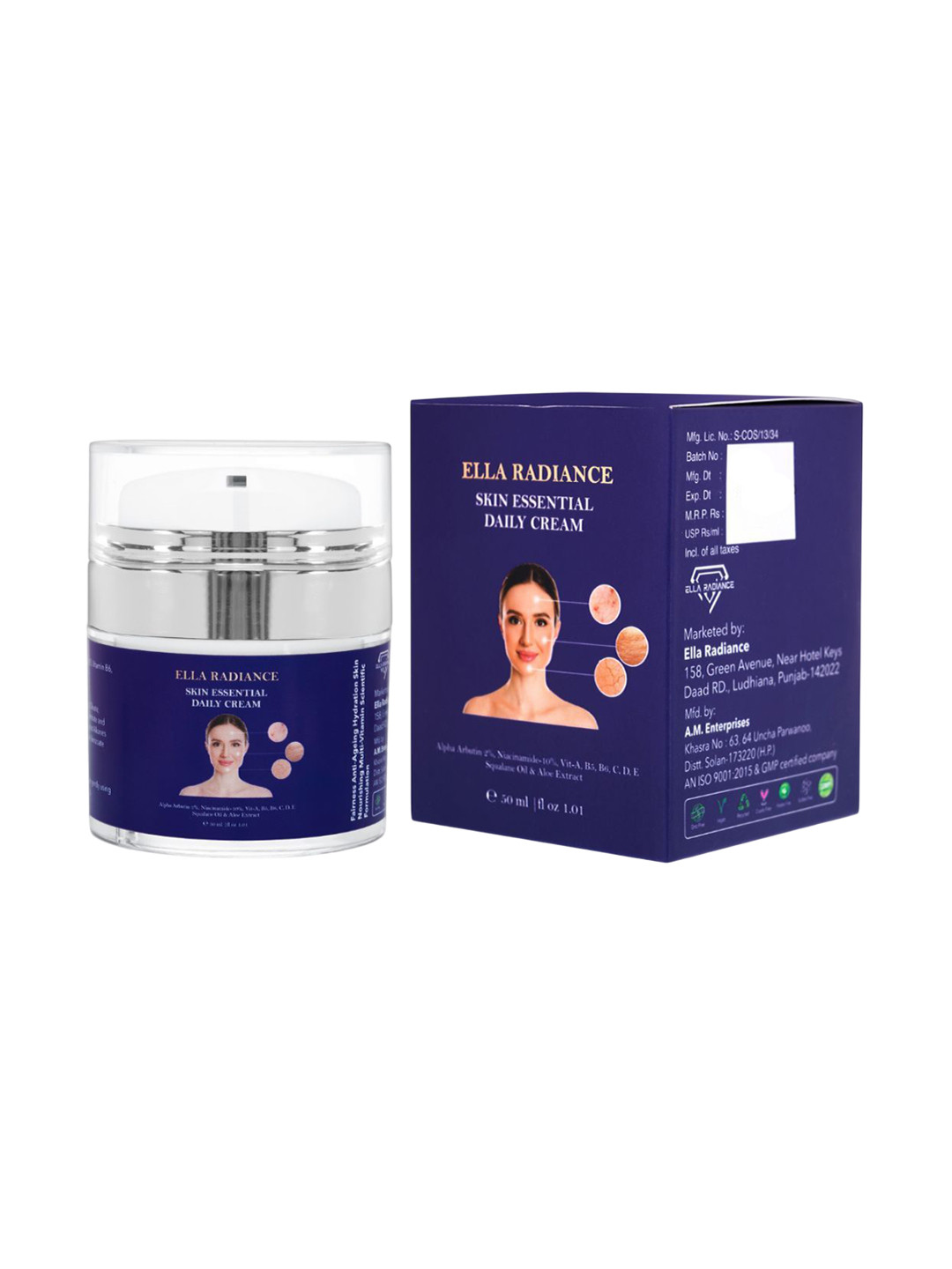 Ella Radiance Skin Essential Daily Cream With Niacinamide - 50 ml