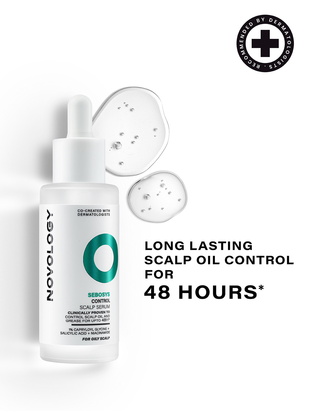 Novology Sebosys Control Scalp Serum with Salicylic Acid for 48hrs Oil Control - 50 ml