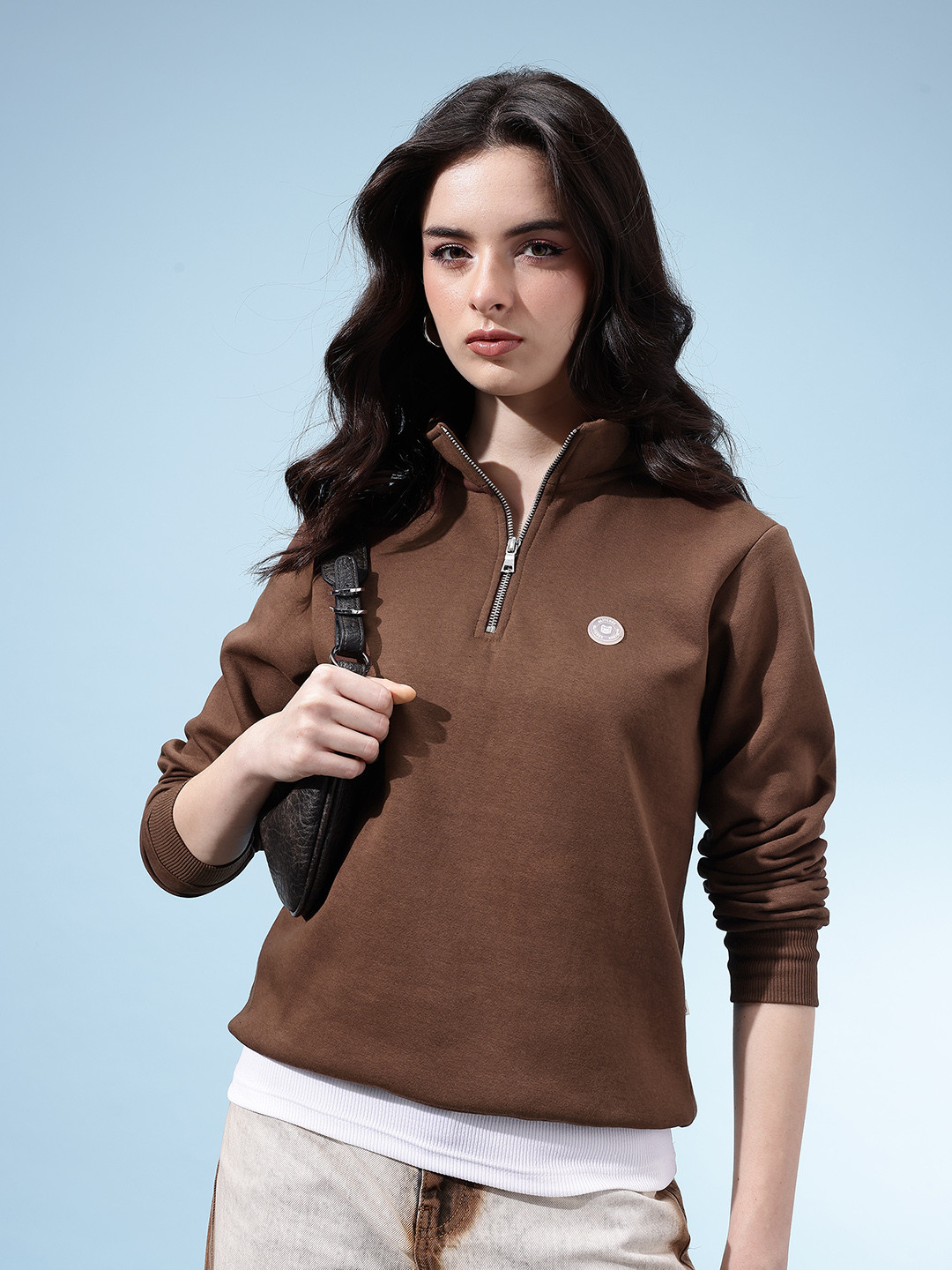 glitchez Half-Zipper Sweatshirt
