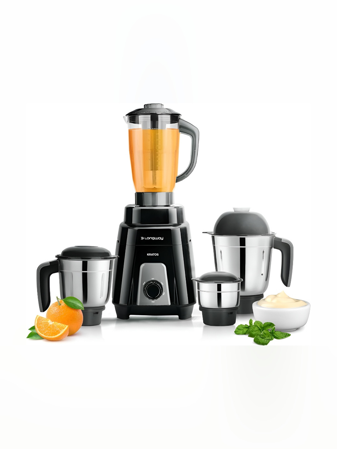 Longway Kratos Black 1000 Watt Juicer Mixer Grinder