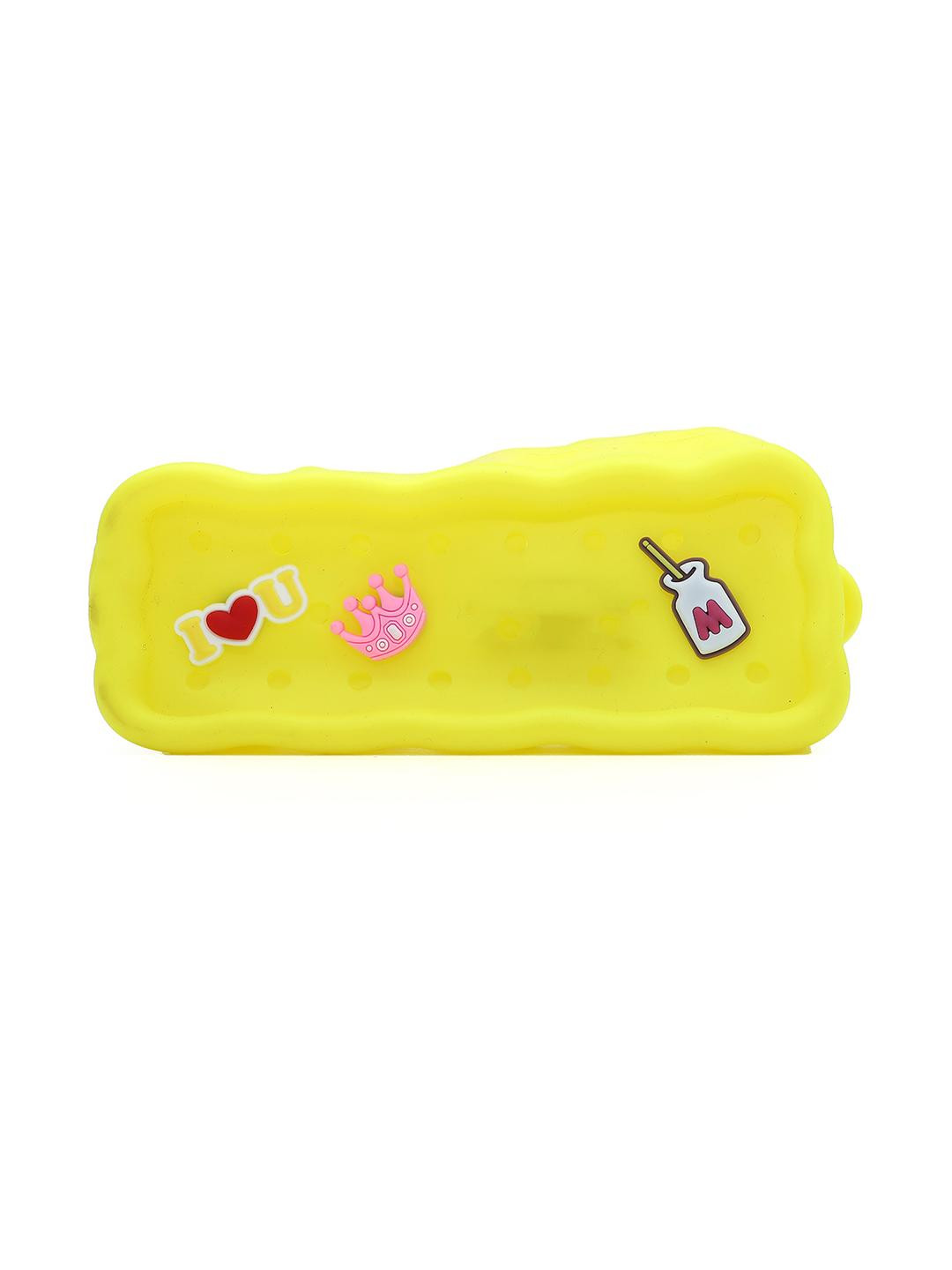 YK Kids Aqua Style Pencil Case Silicone with Fun Removable Charms