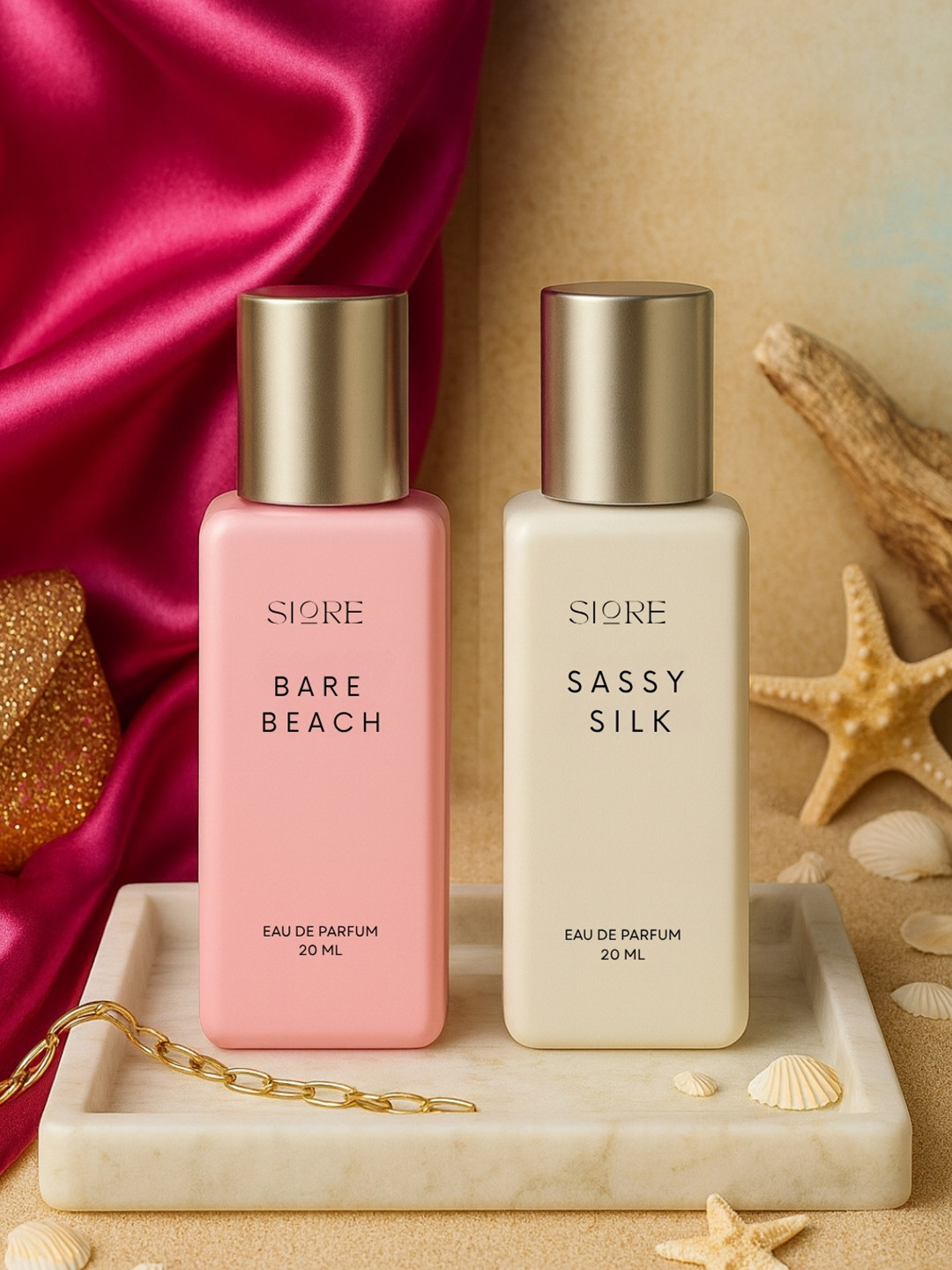 SIORE Men & Women Pack Of 2 Bare Beach And Sassy Silk Perfume