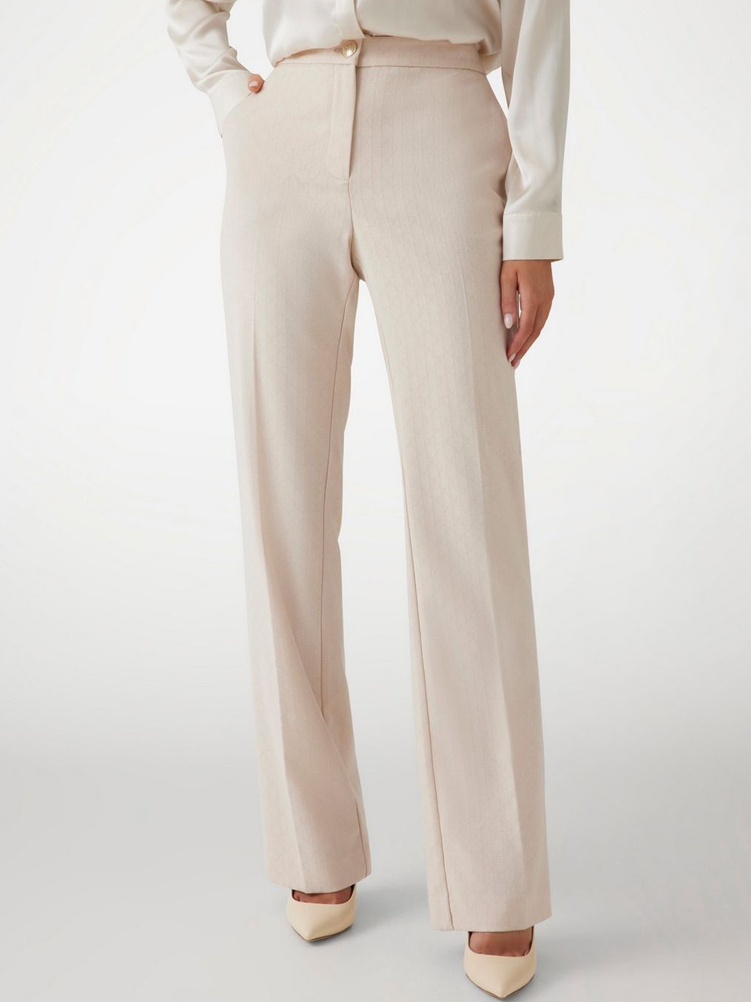 Marciano By Guess Women Regular Fit High-Rise Formal Trousers