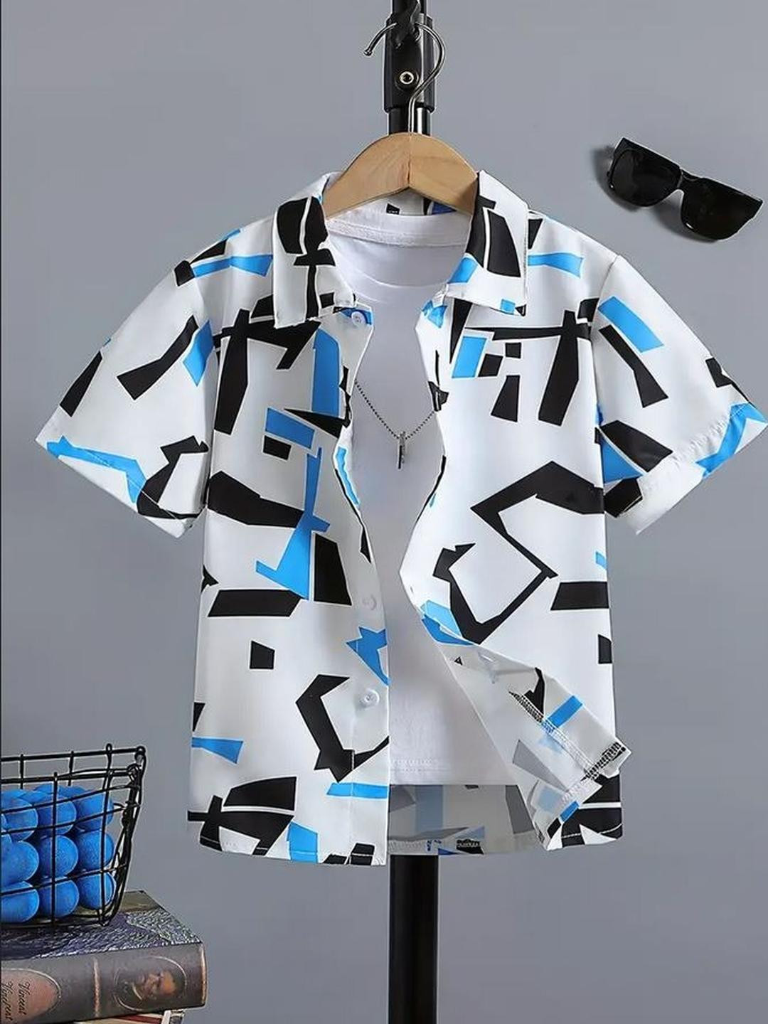 SHREE VANKIYA HANUMANJI FASHION Boys Pack of 2 Printed Cotton Casual Shirt