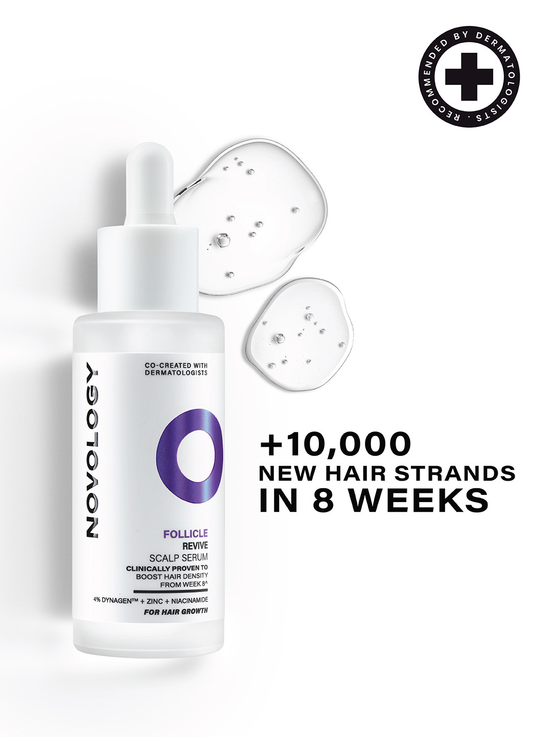 Novology Follicle Revive Scalp Serum with Zinc & Niacinamide for Hair Growth - 50 ml