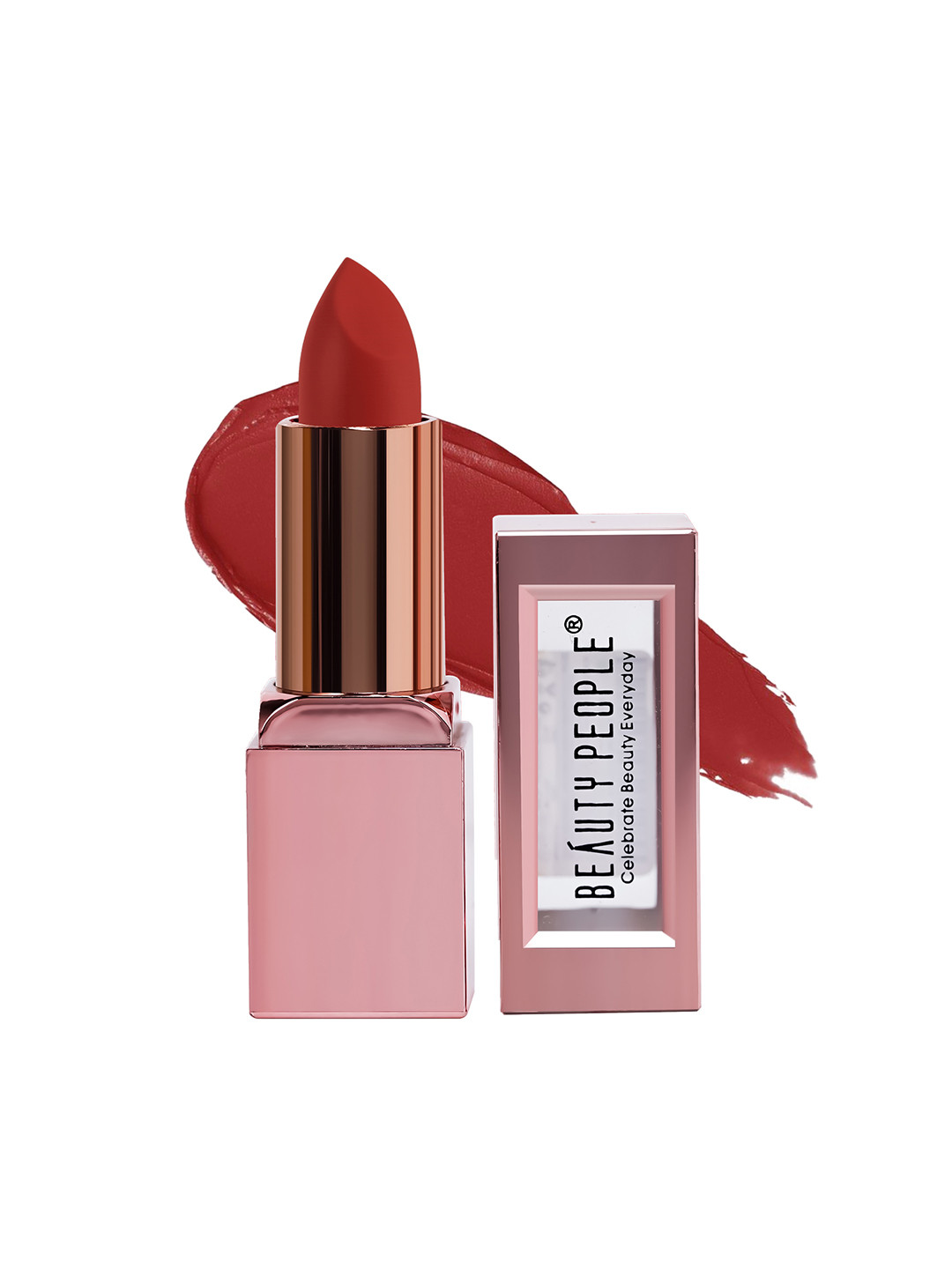 Beauty People Glorified Gold Smudgeproof Matte Lipstick With Vitamin E- 3.8 g - Scarlet