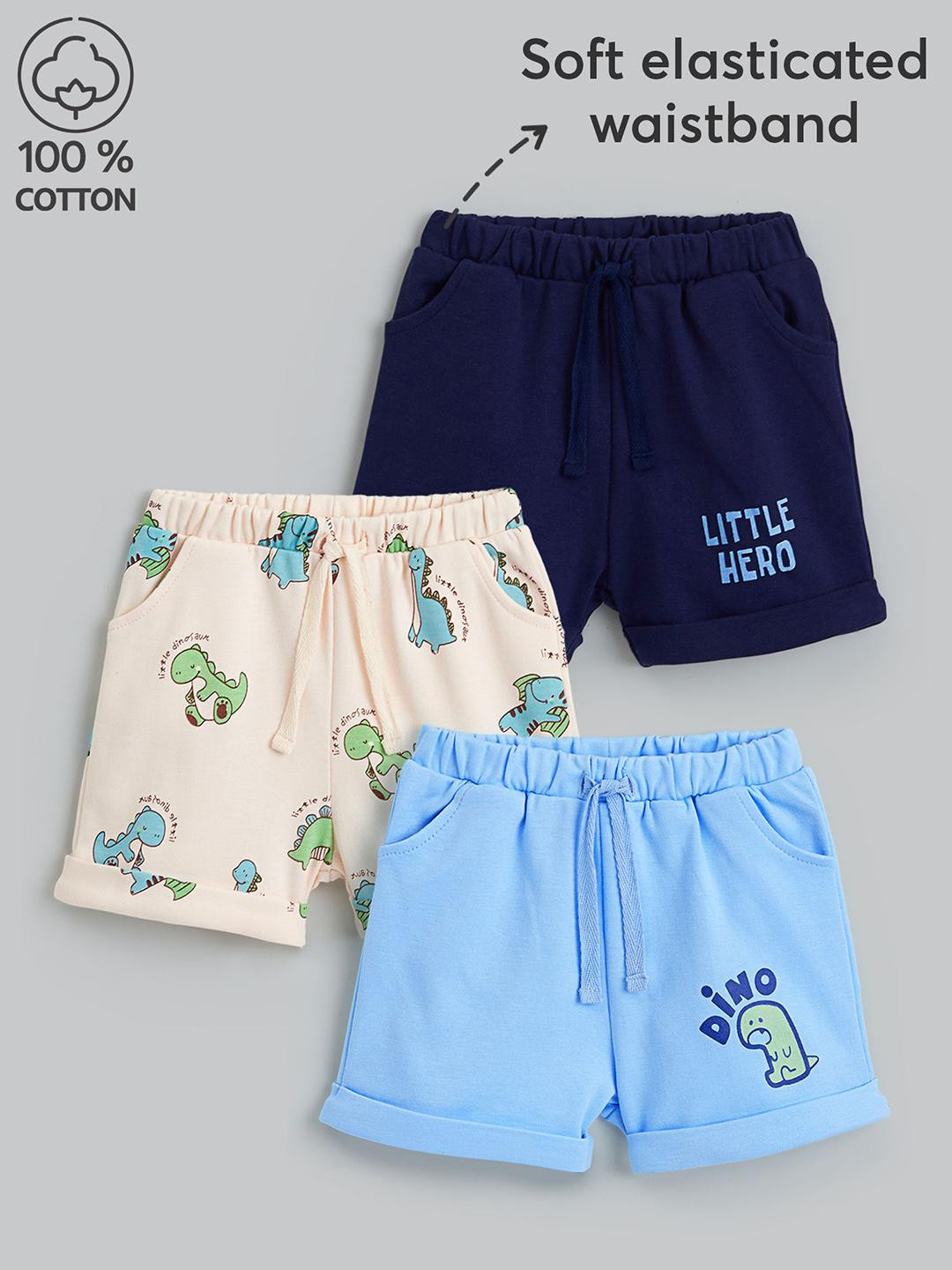Hopscotch 3-Pack Cotton Dino Shorts