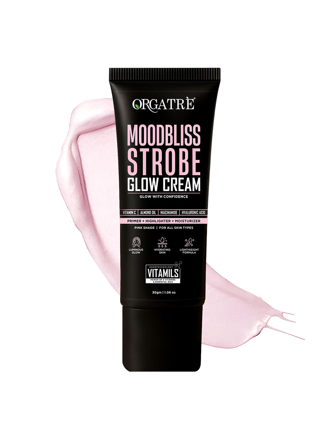 Orgatre MoodBliss Strobe Glow Cream - 30 g - Pink