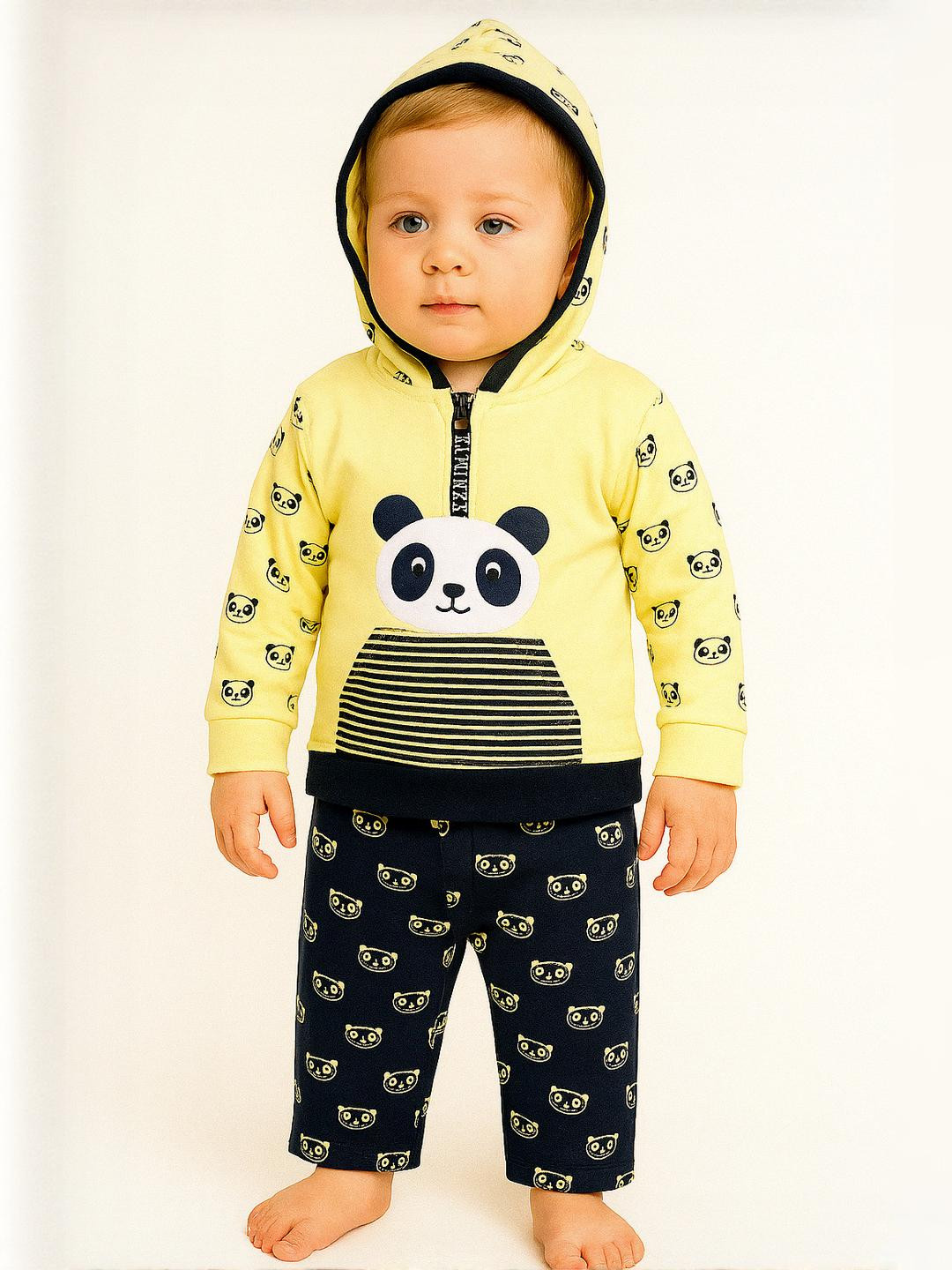 Fly Step Boys Panda Printed Clothing Set