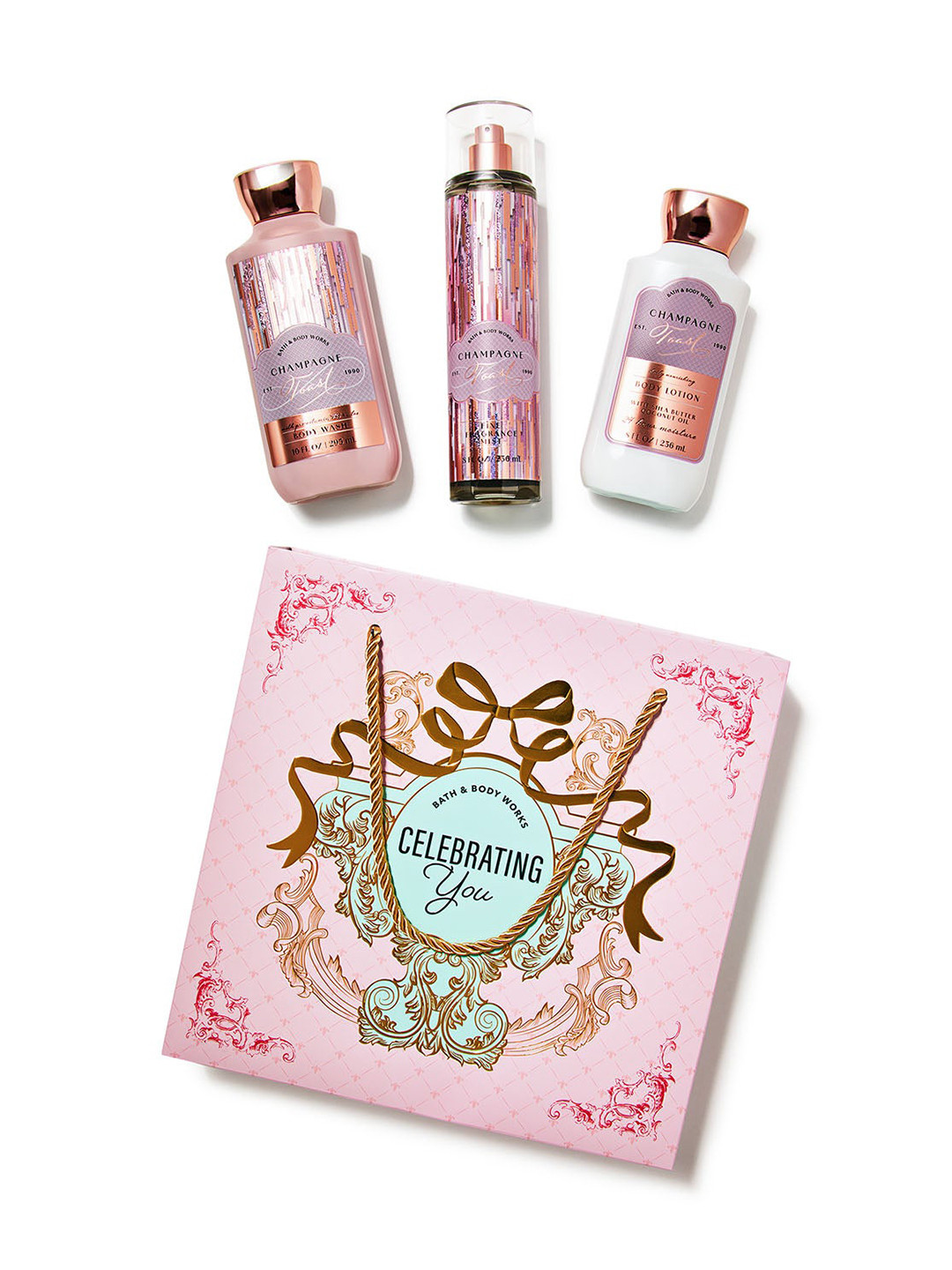 Bath & Body Works Champagne Toast Gift Box Set of 3
