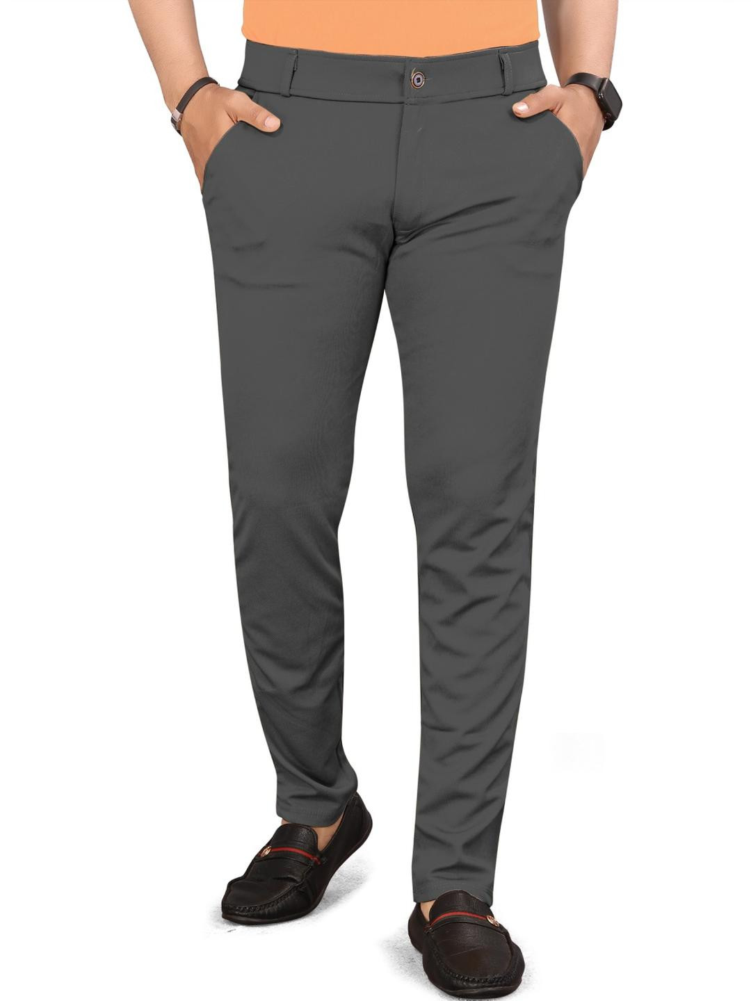 Alenjoy Men Regular Fit Mid Rise Comfort Trousers
