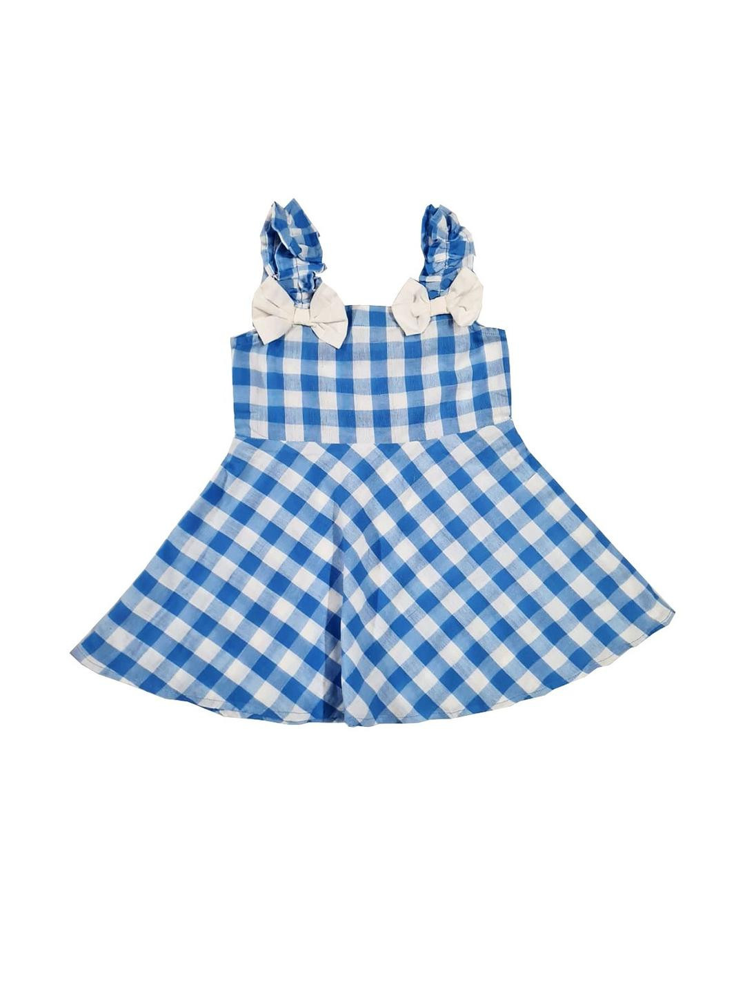 Cutoos Girl Checked Fit & Flare Dress