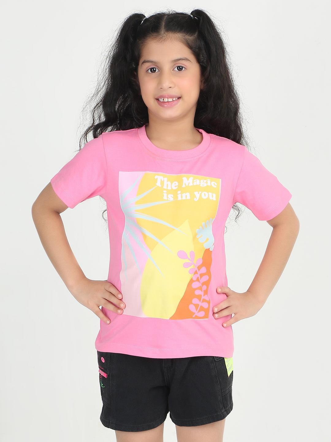 REBORN Girls Graphic Printed T-shirt