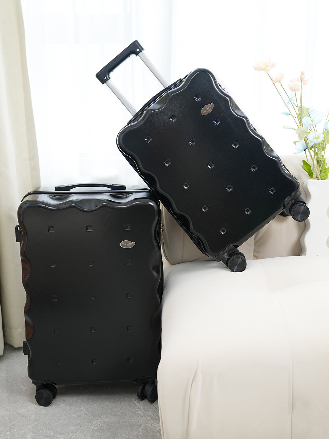 Mini west london Set Of 2 Cookies On The Go Textured Hard-Sided Trolley Bags