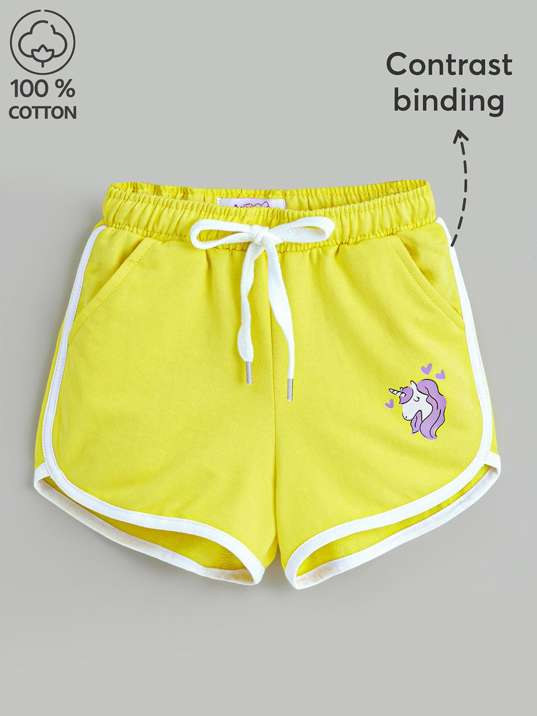 Hopscotch Girls Bright Terry Unicorn Summer Shorts