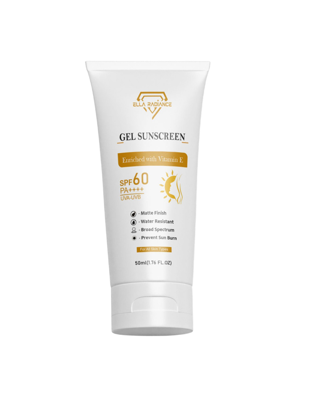 Ella Radiance Gel Sunscreen SPF 60 With Vitamin E- 50 ml