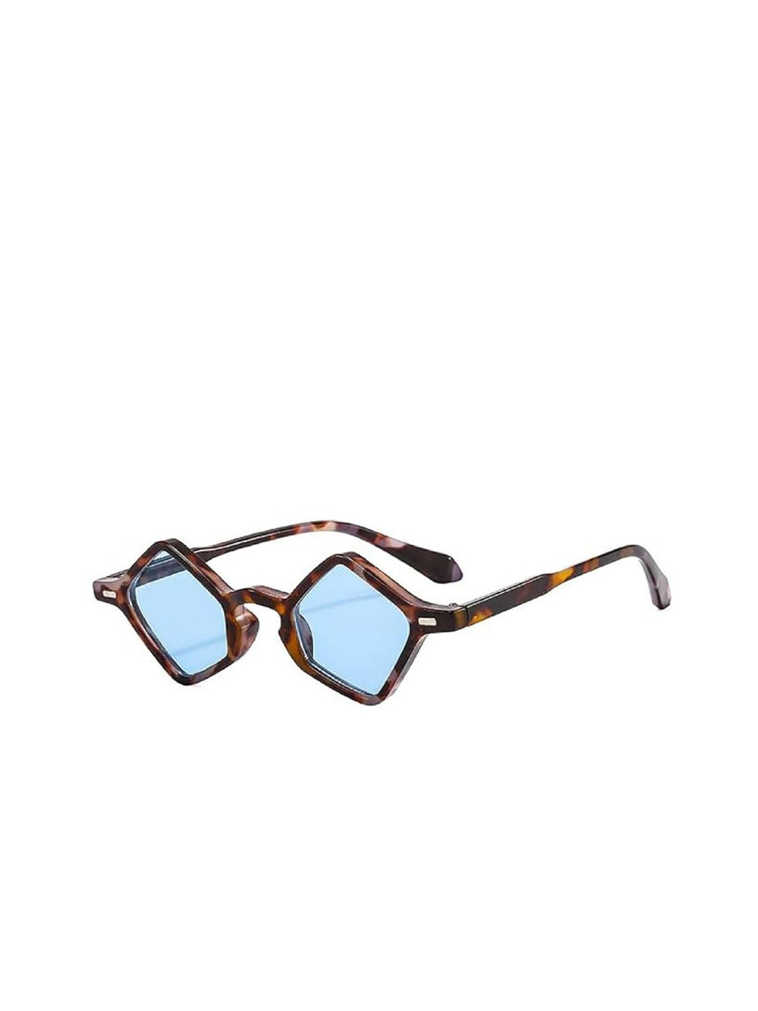 AUGEN Unisex Brown Rectangle Sunglasses with UV Protected Lens VI-SG-178-C6.-Blue
