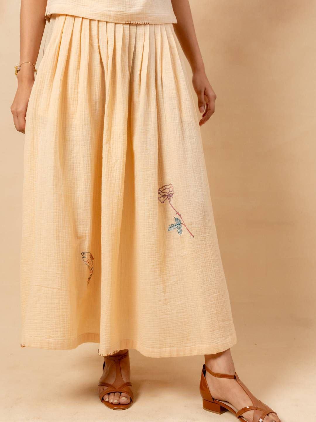 Doodlage Women Honey Drop Pure Cotton Skirt