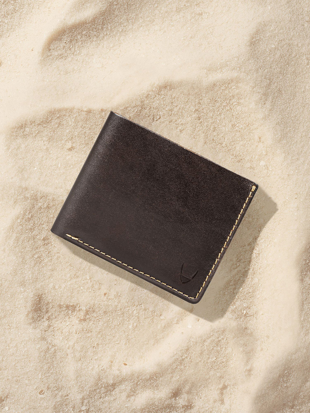 Hidesign Men Leather Two Fold Wallet with SIM Card Holder