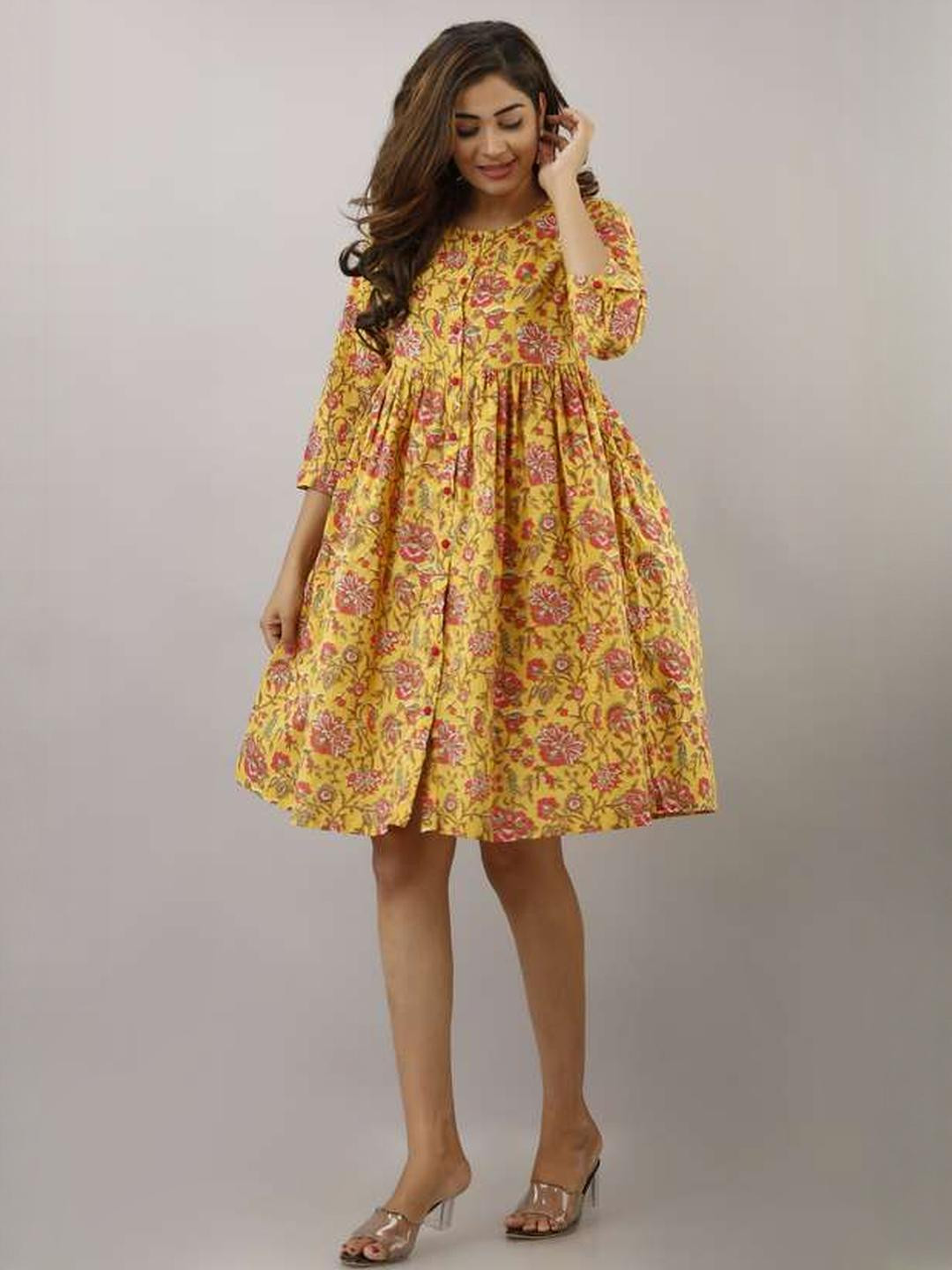MJ LIFE STYLE Floral Print Fit & Flare Dress