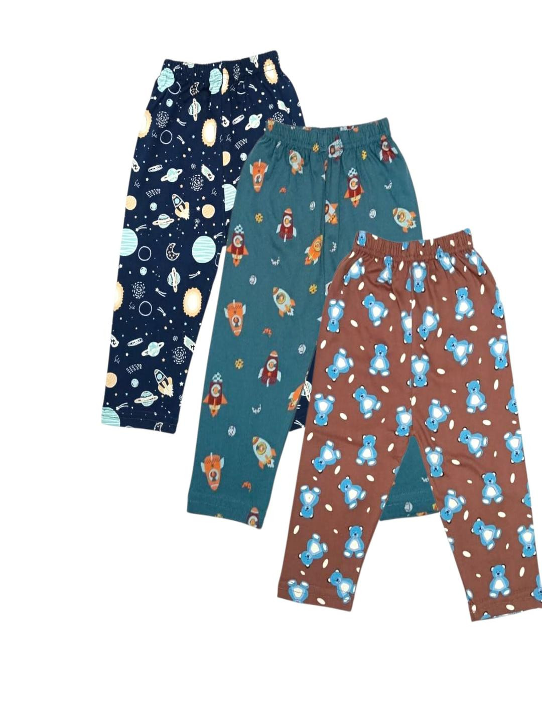 kidonic Unisex Kids Pack Of 3 Assorted Printed Tights