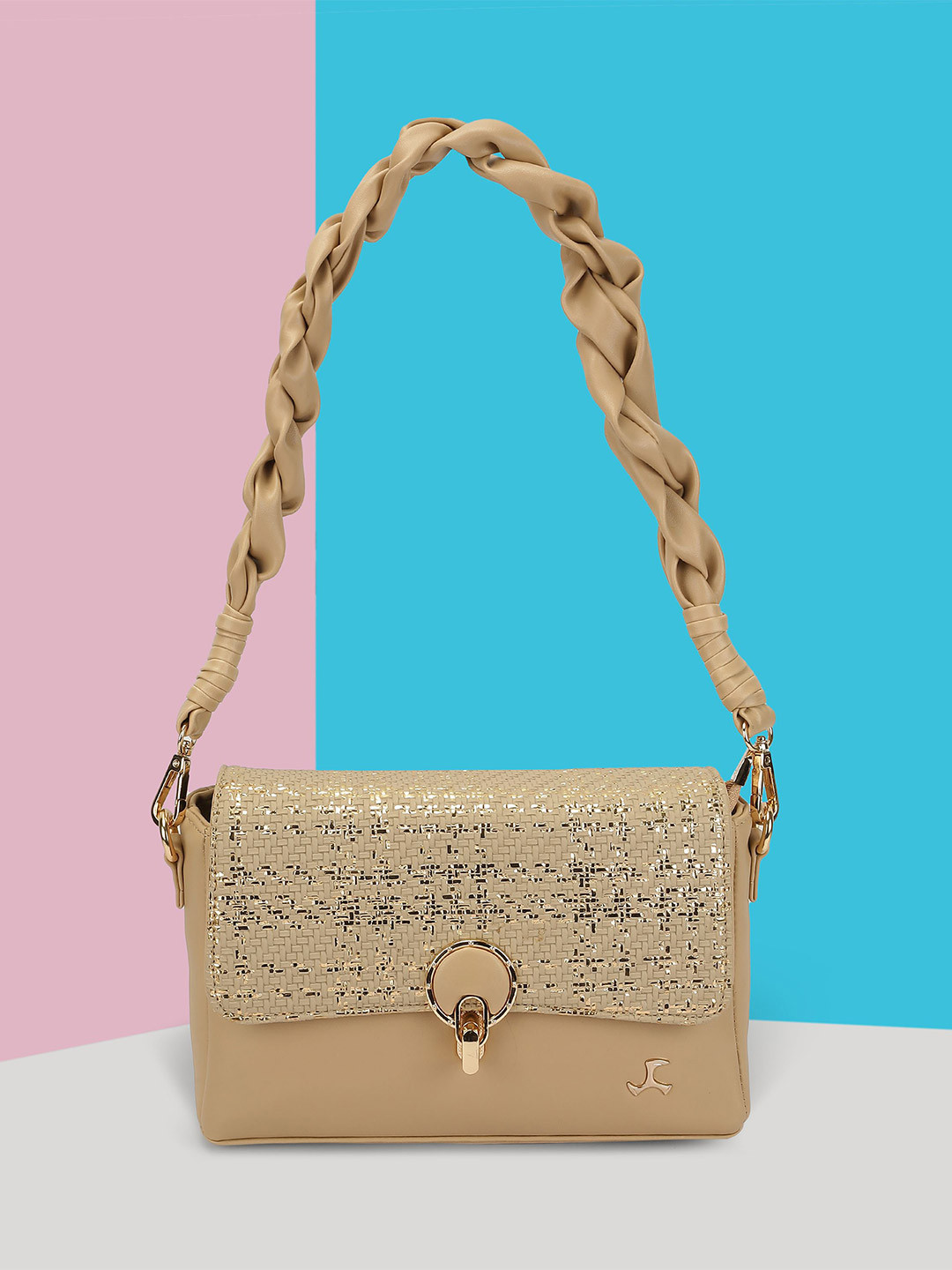 Mochi Textured Small Structured Shoulder Bag