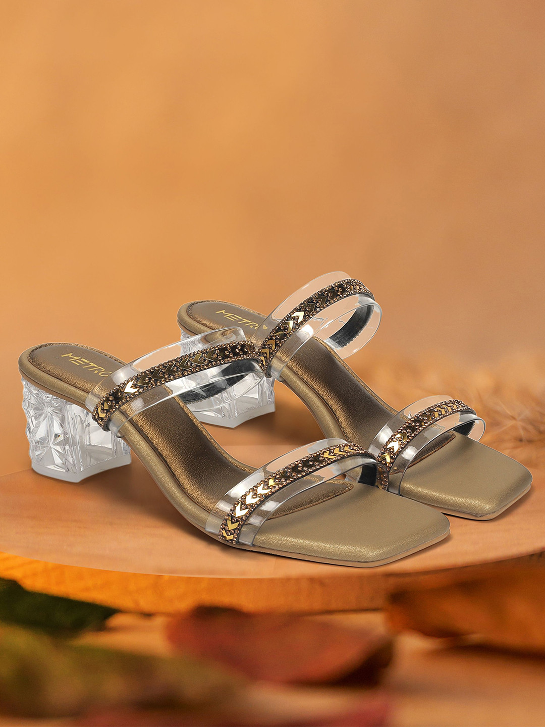 Metro Women Embellished Sandal Heels