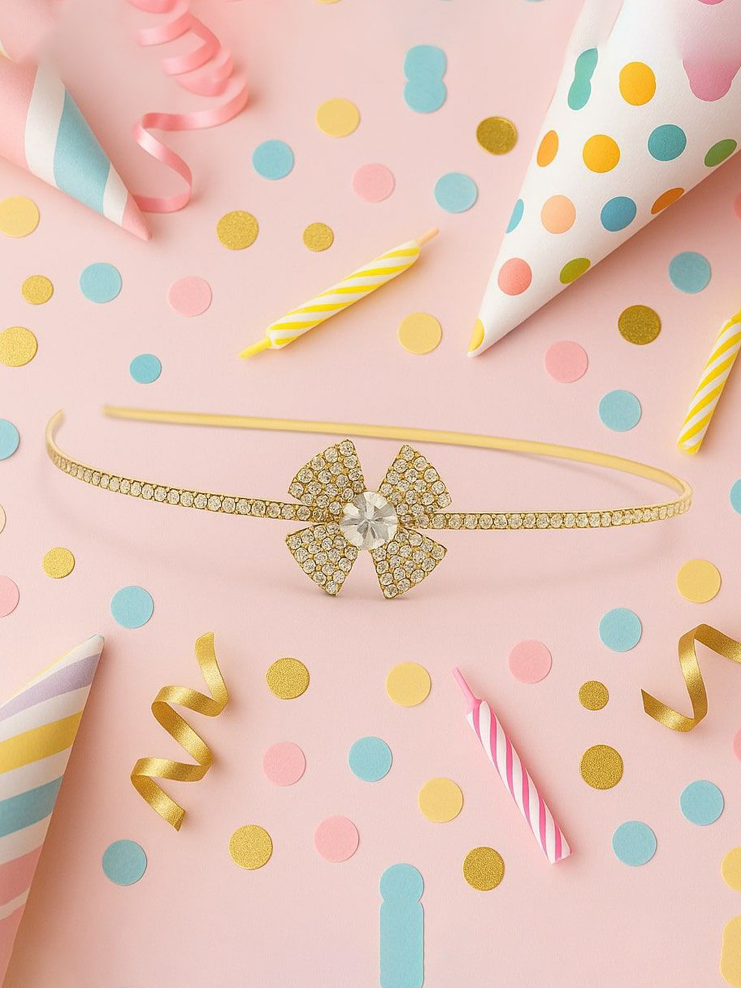 MUKUTIQUE Women Embellished Metal Hairband