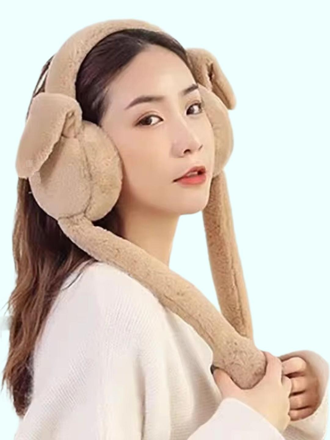 INDUS CLOUD Bunny Fluffy Ear Muffs for Winter