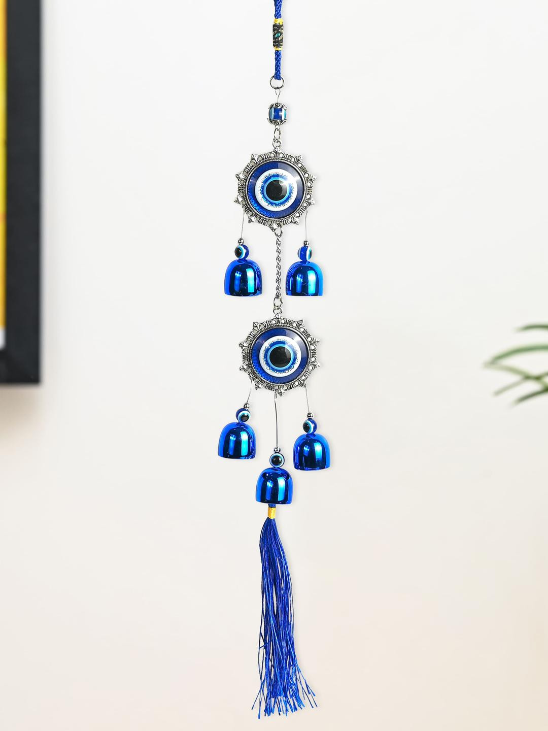 HINDCRAFT 5 Bell Evil Eye Wind Chime for Home