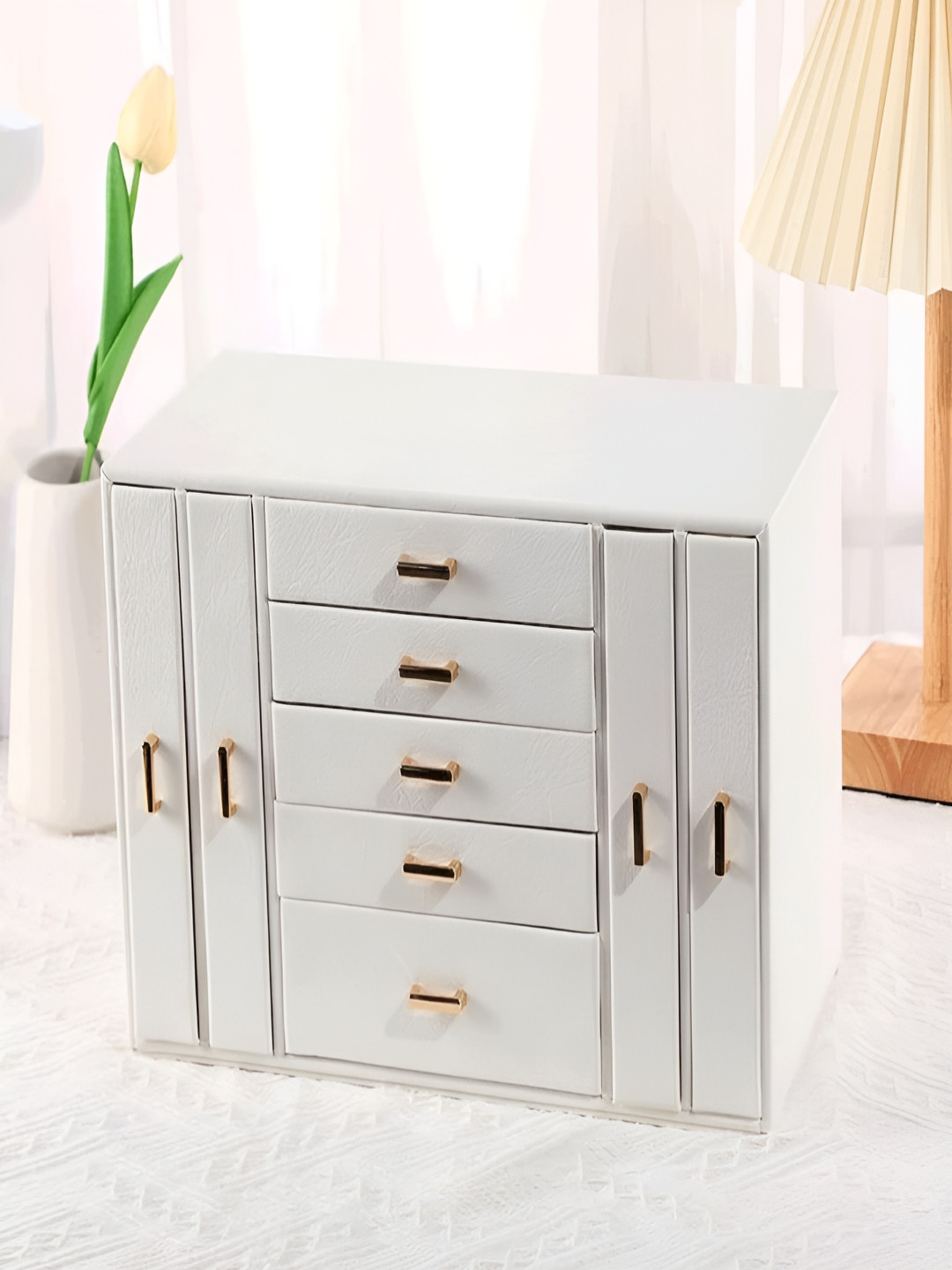 KriShyam White Wardrobe Jewellery Organiser
