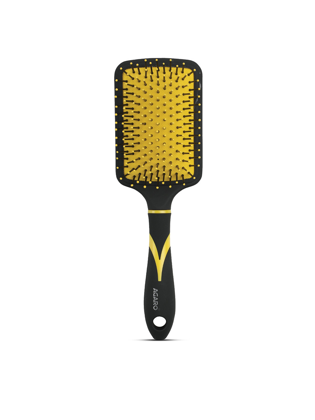 Agaro Breeze Paddle Hair Brush for Grooming & Straightening - Black & Yellow