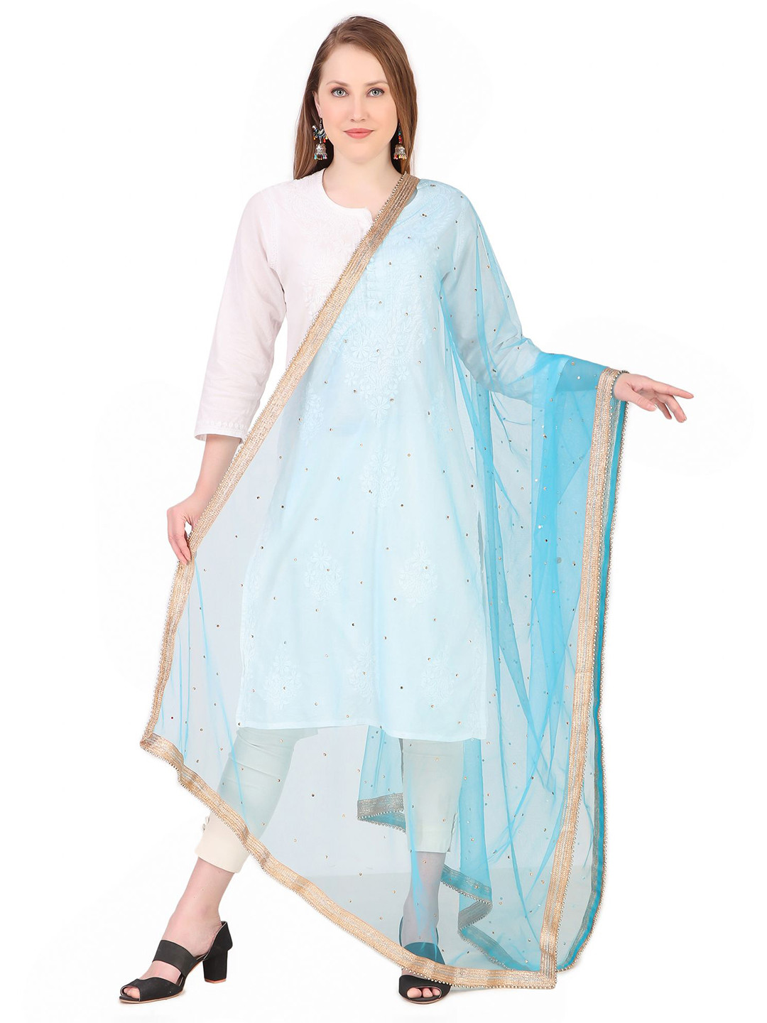 Traditions Bazaar Women Dupatta with Beads and Stones