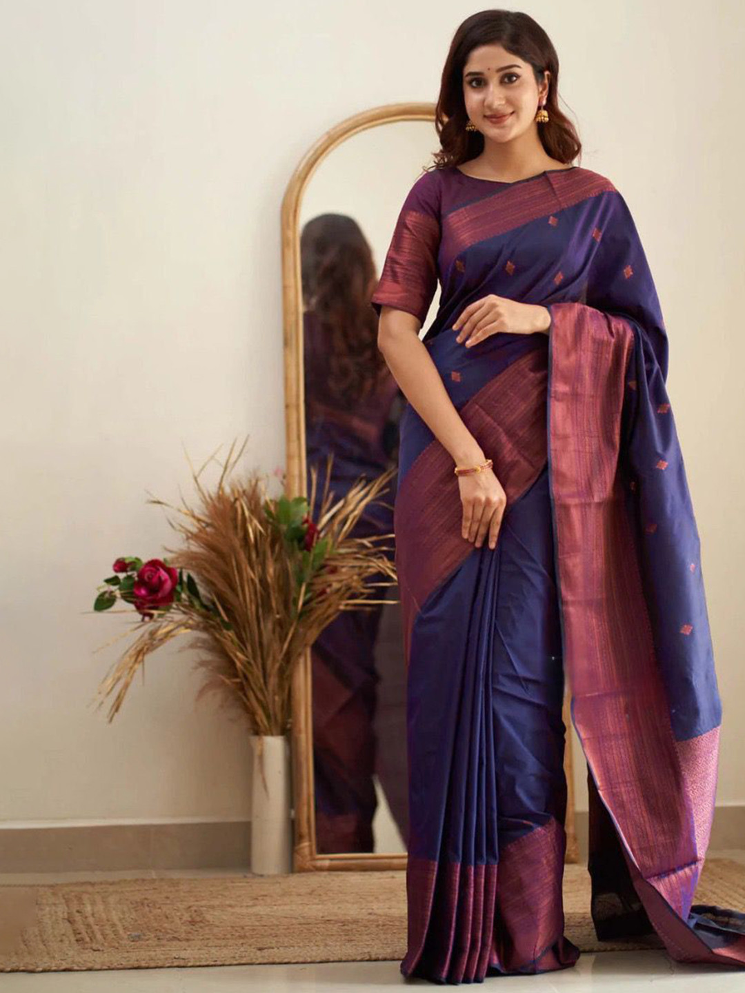 Mitera Woven Design Zari Banarasi Saree