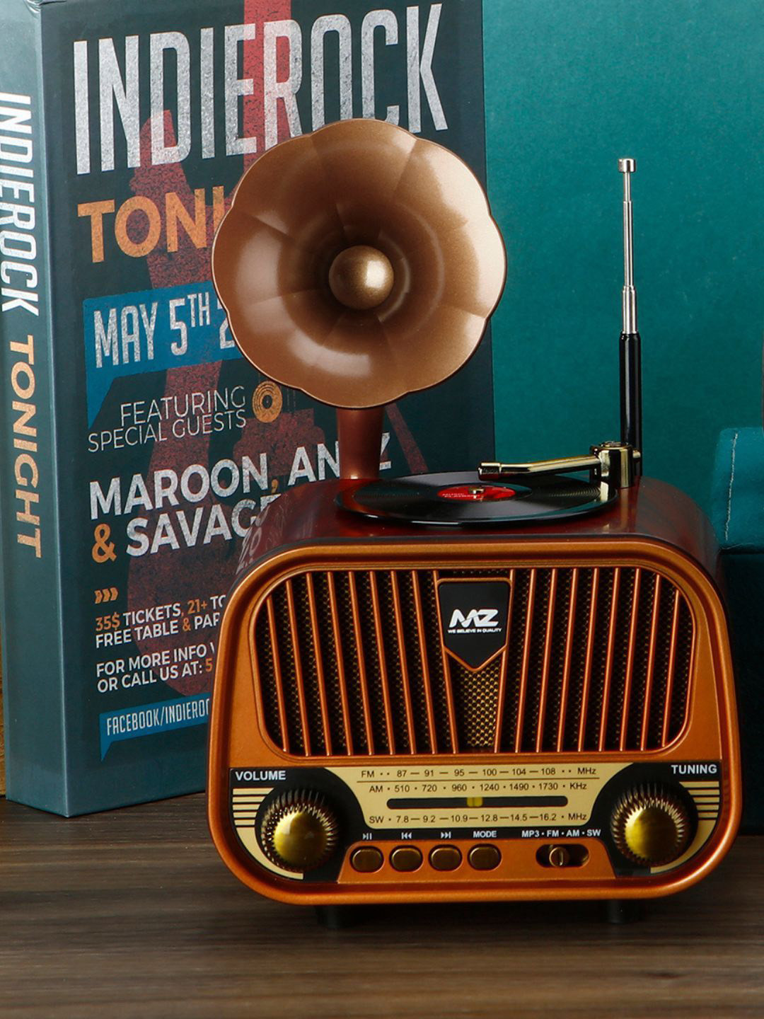MZ M427SP (Retro Radio Speakers) Multi-Functional With High Power & 5W & 1500mAh Battery