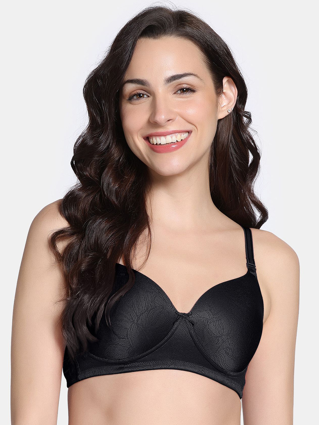 Zivame Self Design Medium Coverage Lightly Padded T-shirt Bra