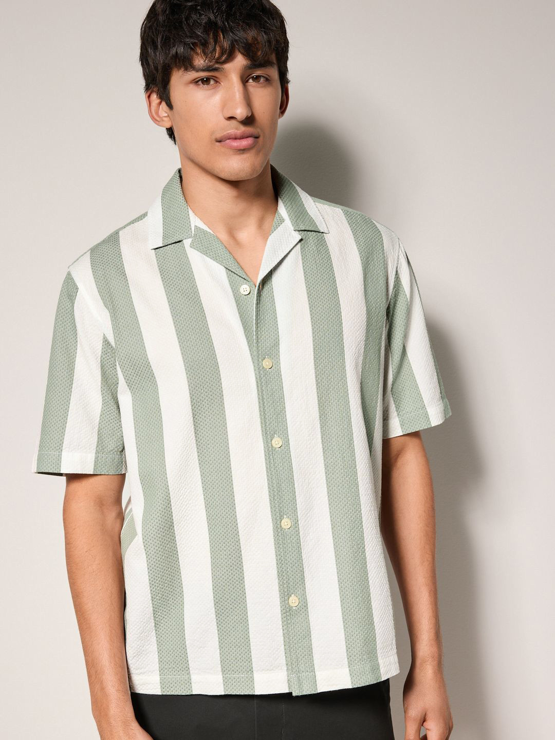 NEXT Cotton Striped Casual Shirt