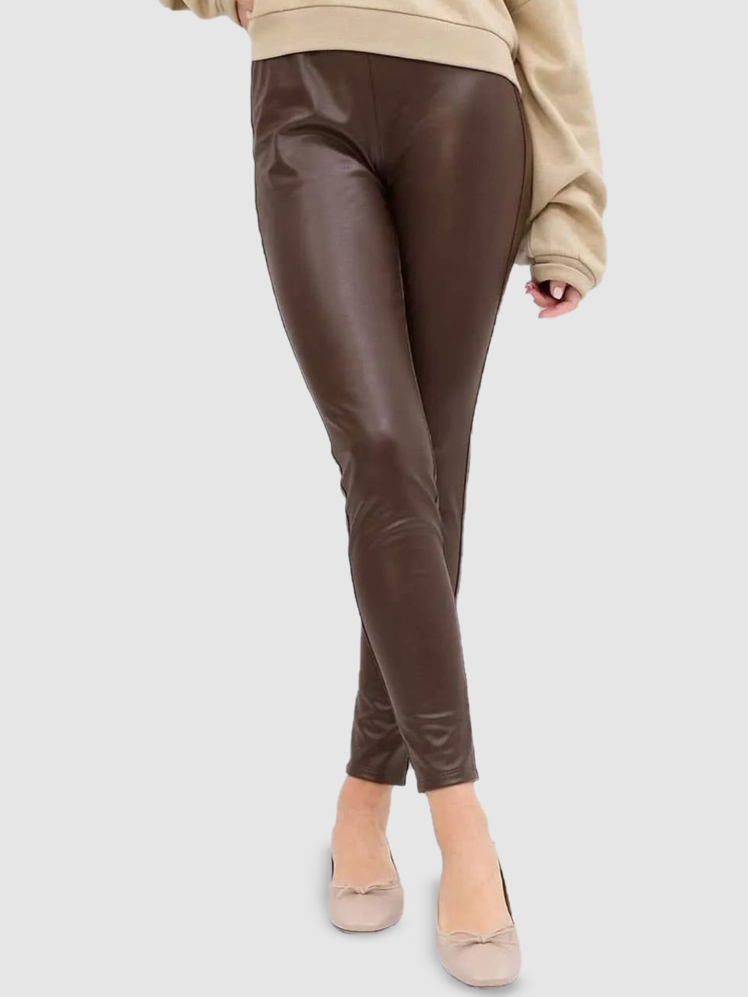 GAP Women Leather High-Rise Skinny-Fit Trouser