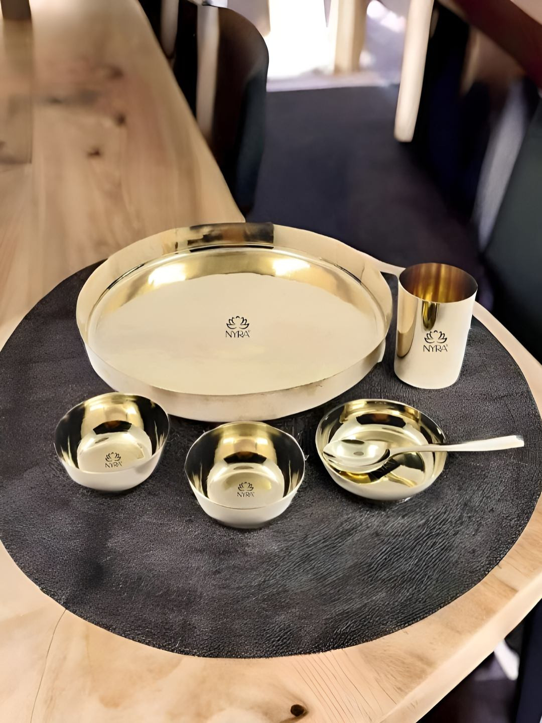 Nyra Kitchenware Bronze-Toned 6 Pieces Dishwasher Safe Dinner Set