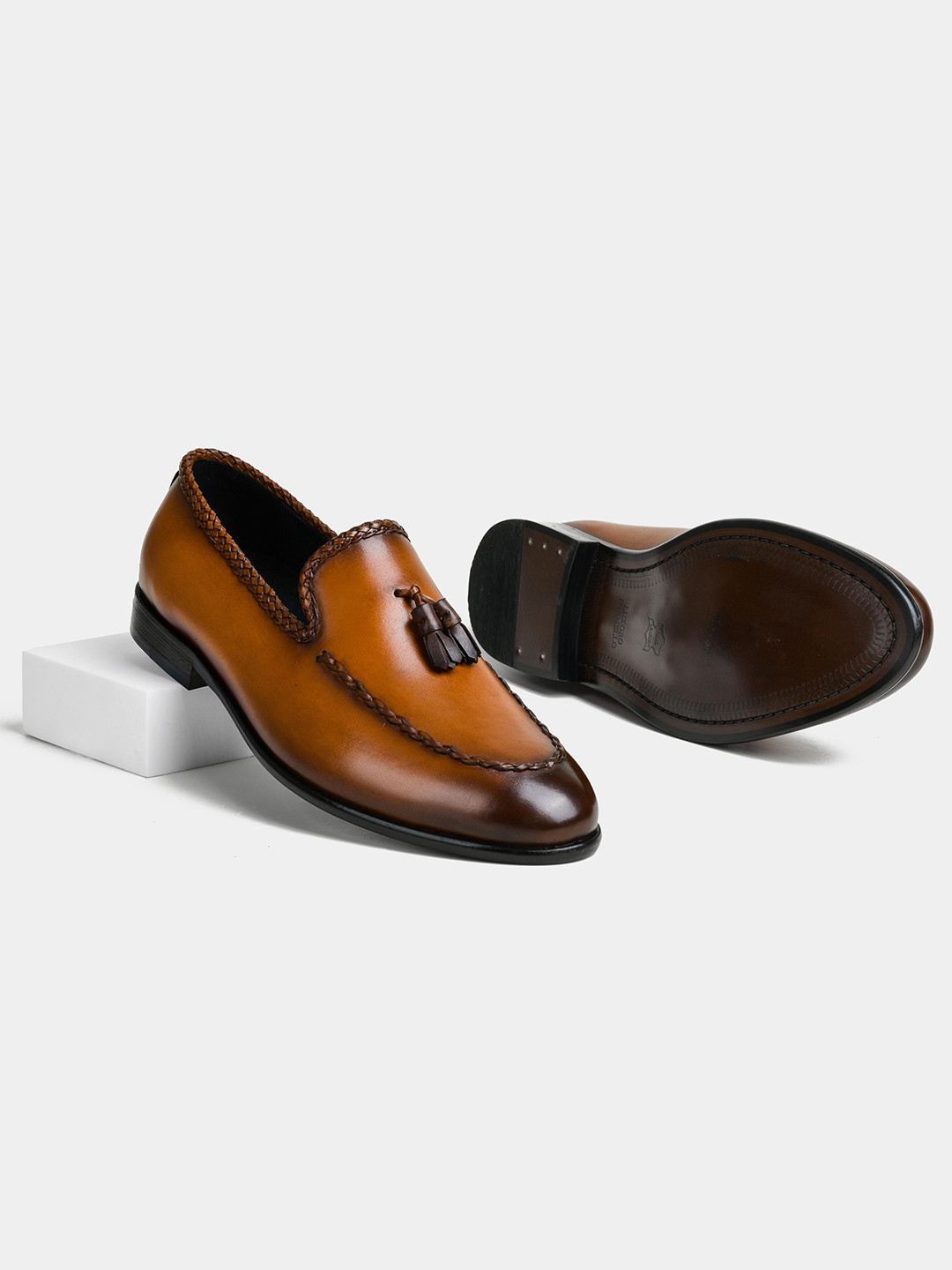 LUXORO FORMELLO Men Cilian Slip On Leather Formal Loafer Shoes