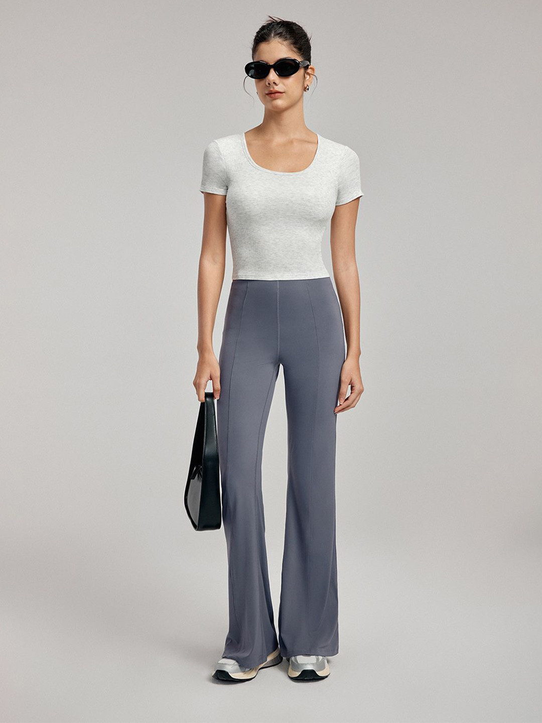 JC Collection Round Neck Back Style Crop Top