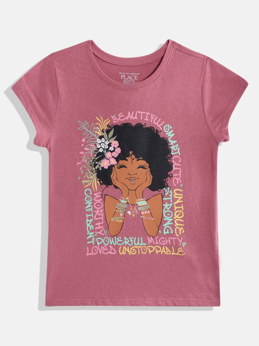THE CHILDREN'S PLACE Girls Cotton Graphic Printed T-shirt