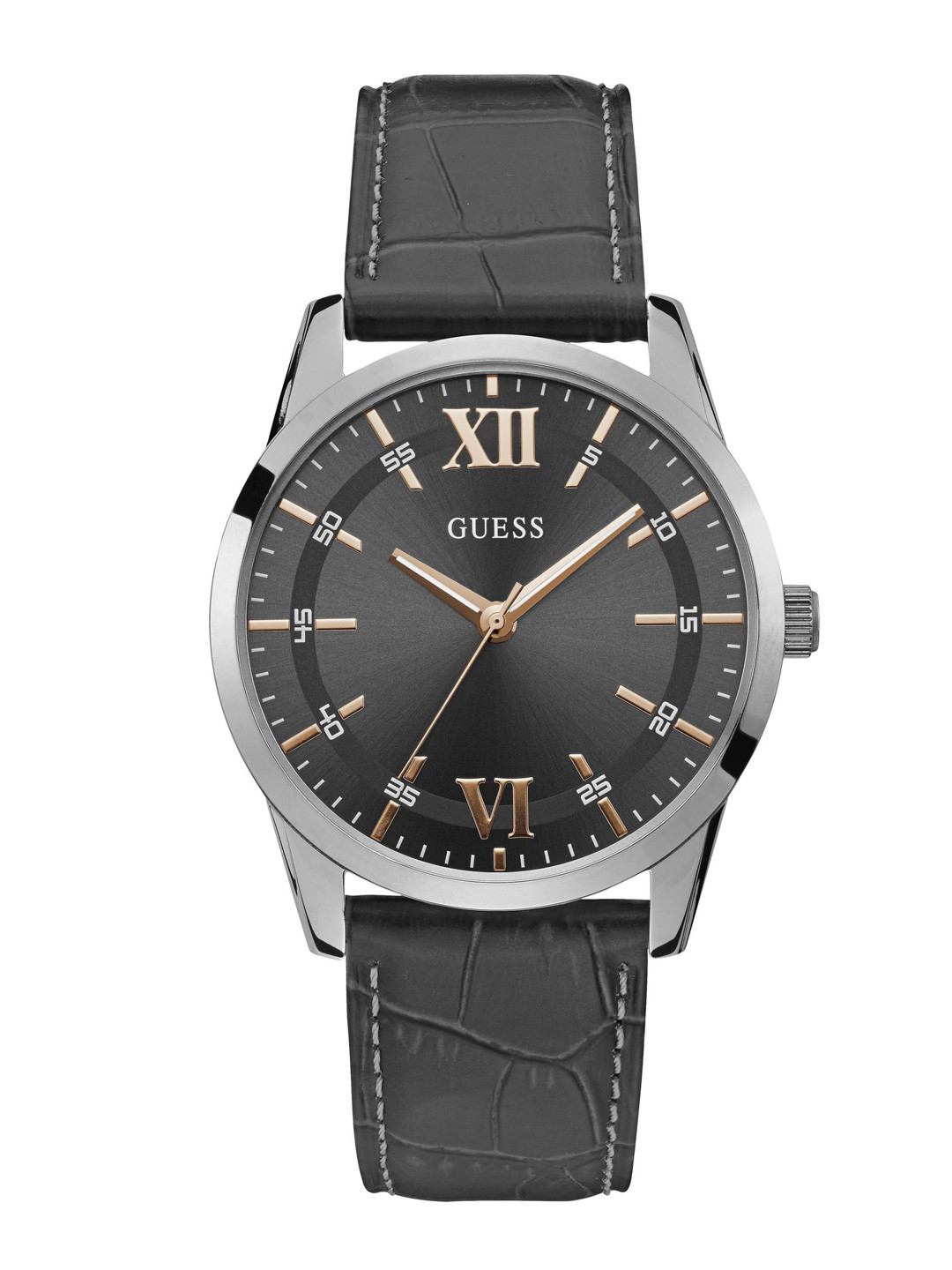 GUESS Men Dial & Leather Straps Analogue Watch W1307G1