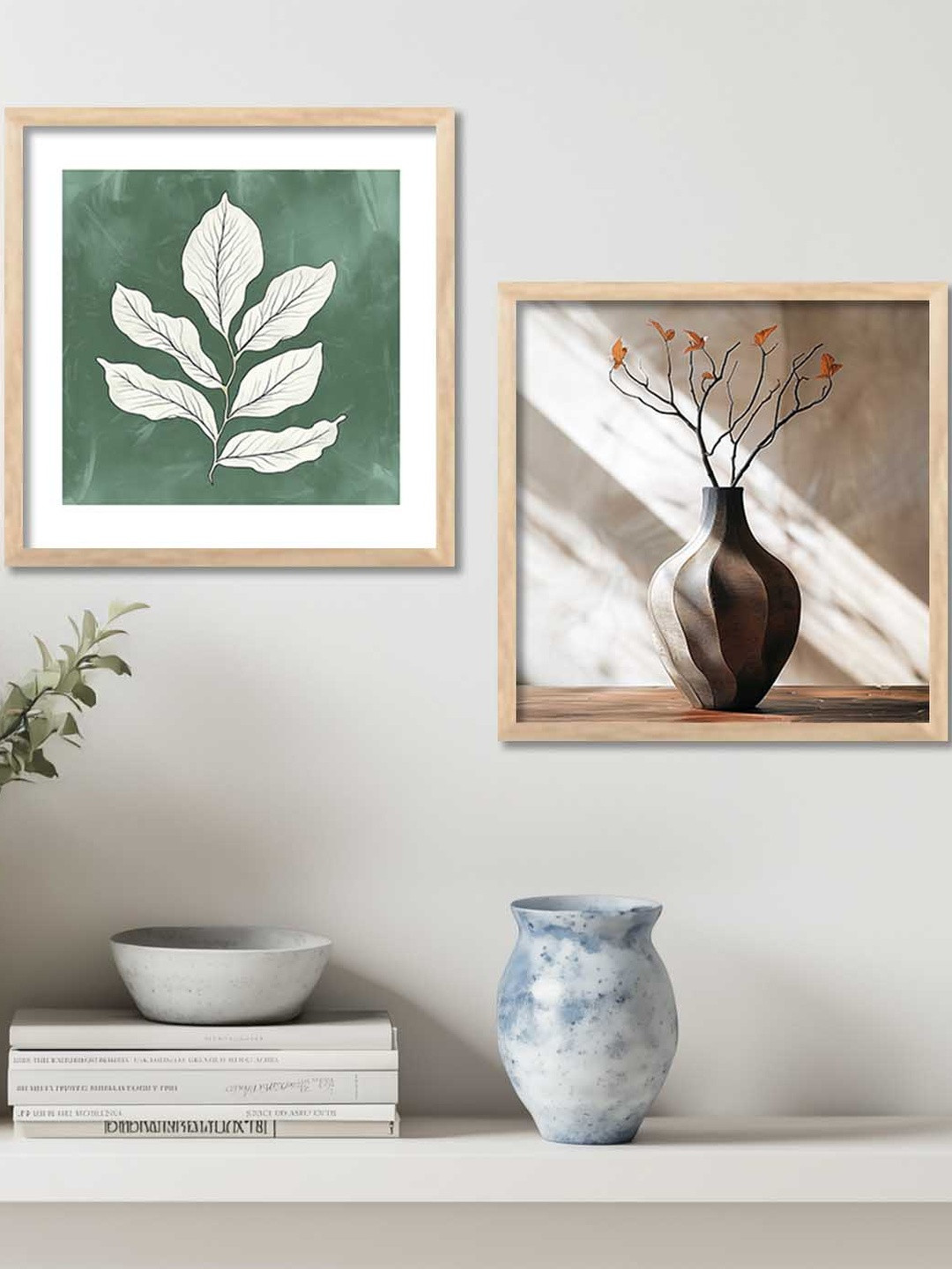 WALLLANE Set of 2 Modern Wood Wall Art