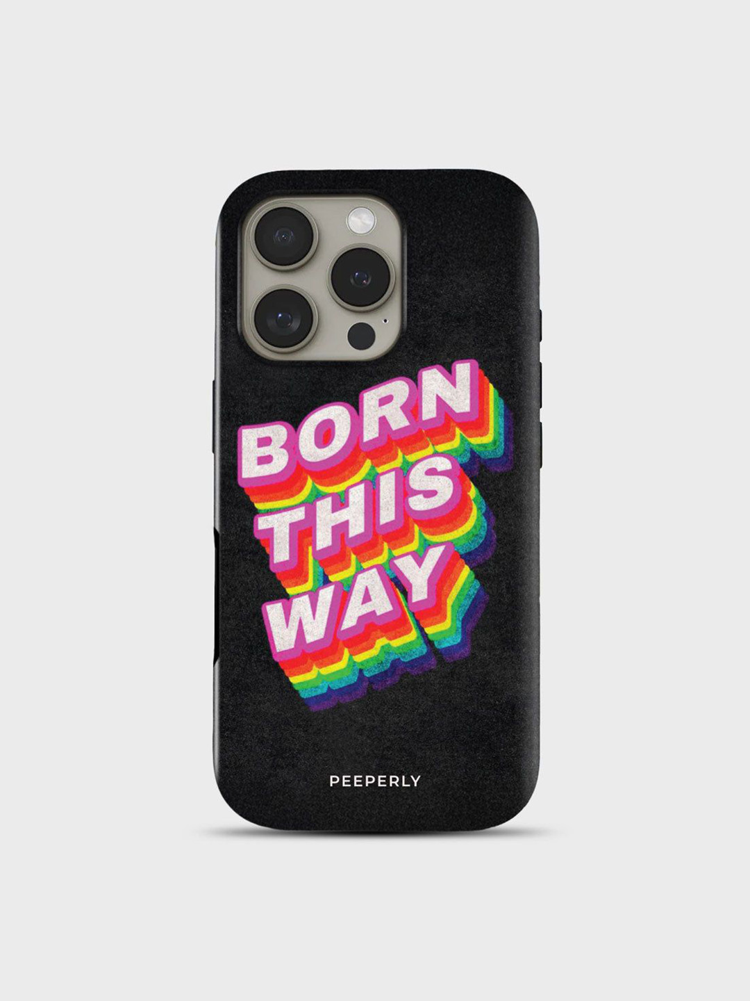 PEEPERLY Women iPhone 13 Pride Pop Typography Impact Resistant Crystal Back Case